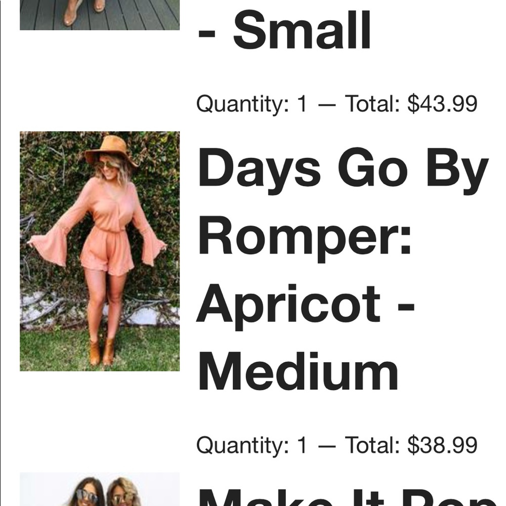 Boutique Romper Size Medium